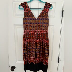 W by Worth fall dress, %100 silk, gorgeous shoulder detail